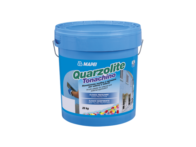 MAPEI - QUARZOLITE TONACHINO - ΛΕΥΚΟ 20kg - 1,2mm - Ακρυλικό επίχρισμα τοίχου με μεγάλη ικανότητα πλήρωσης για προστασία και διακόσμηση εξωτερικών και εσωτερικών επιφανειών.