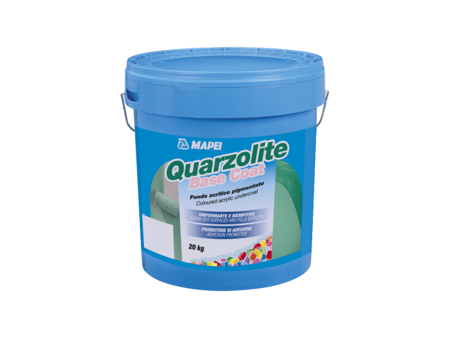 MAPEI - QUARZOLITE BASE COAT - 20kg - Έγχρωμη ακρυλική υπόβαση, με υψηλή ικανότητα πλήρωσης και αγκύρωσης, με λείο τελείωμα για εσωτερικές και εξωτερικές επιφάνειες.