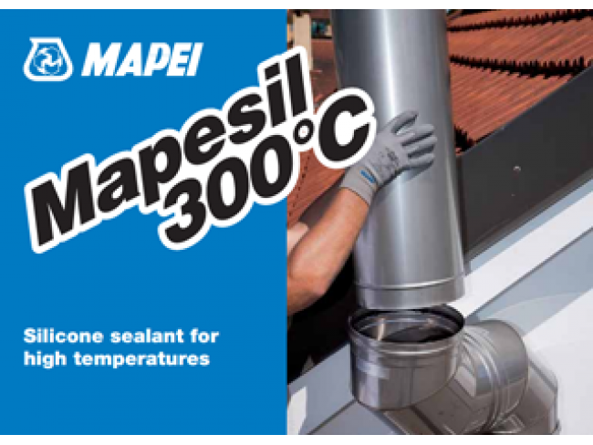 MAPEI - MAPESIL 300°C - Μαύρη σιλικόνη οξικού πολυμερισμού για υψηλές θερμοκρασίες.