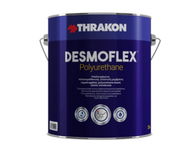THRAKON - DESMOFLEX® POLYURETHANE - 25kg - ΛΕΥΚΟ - Νέας γενιάς επαλειφόμενη, πολυουρεθανική, ελαστική μεμβράνη διαλύτου. THRAKON - DESMOFLEX® POLYURETHANE - 25kg - ΛΕΥΚΟ - Νέας γενιάς επαλειφόμενη, πολυουρεθανική, ελαστική μεμβράνη διαλύτου.