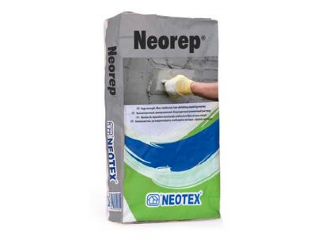 NEOTEX - Neorep 25kg - ΓΚΡΙ - Iνοπλισμένο, θιξοτροπικό, μη συρρικνούμενο επισκευαστικό υψηλών αντοχών.
