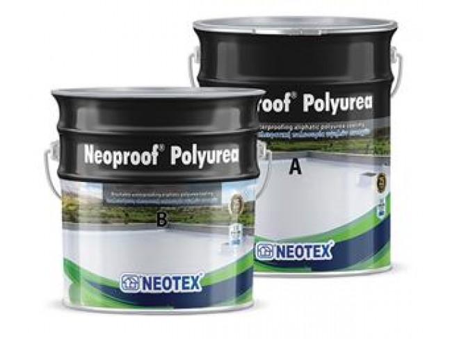 NEOTEX - Neoproof Polyurea - 21kg (Α+Β) - ΛΕΥΚΟ - Επαλειφόμενο στεγανωτικό αλειφατικής πολυουρίας, δύο συστατικών.