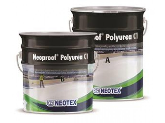 NEOTEX - Neoproof Polyurea C1- 20kg (A+B) - ΛΕΥΚΟ - Επαλειφόμενο στεγανωτικό πολυουρίας υψηλού πάχους, ιδανικό για εκτεθειμένες ταράτσες όπου απαιτούνται υψηλές μηχανικές αντοχές. NEOTEX - Neoproof Polyurea C1- 20kg (A+B) - ΛΕΥΚΟ - Επαλειφόμενο στεγανωτικό πολυουρίας υψηλού πάχους, ιδανικό για εκτεθειμένες ταράτσες όπου απαιτούνται υψηλές μηχανικές αντοχές.