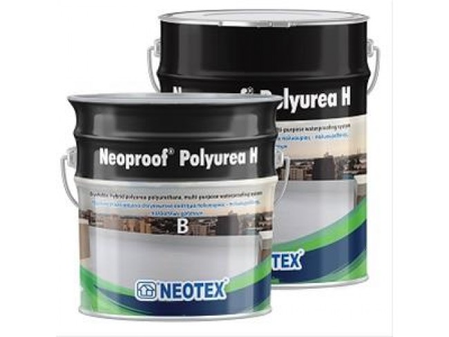 NEOTEX - Neoproof Polyurea H - 20kg  (A+B) - ΜΠΕΖ - Υβριδικό, επαλειφόμενο, ελαστομερές στεγανωτικό σύστημα πολυουρίας - πολυουρεθάνης, δύο συστατικών.