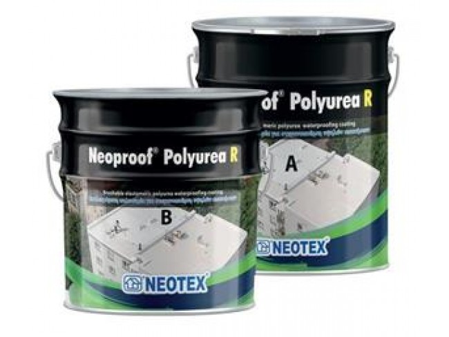 NEOTEX - Neoproof Polyurea R - 19kg (Α+Β) - Επαλειφόμενη πολυουρία δύο συστατικώv υψηλών μηχανικών αντοχών.