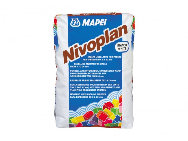 MAPEI - NIVOPLAN - ΛΕΥΚΟ 25kg - Τσιμεντοκονίαμα επιπέδωσης για τοίχους και οροφές, εσωτερικά και εξωτερικά.