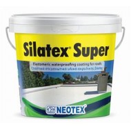 NEOTEX - Silatex Super - 12kg - ΛΕΥΚΟ - Ακρυλικό επαλειπτικό στεγανωτικό ταρατσών υψηλής ελαστικότητας και αντοχής.