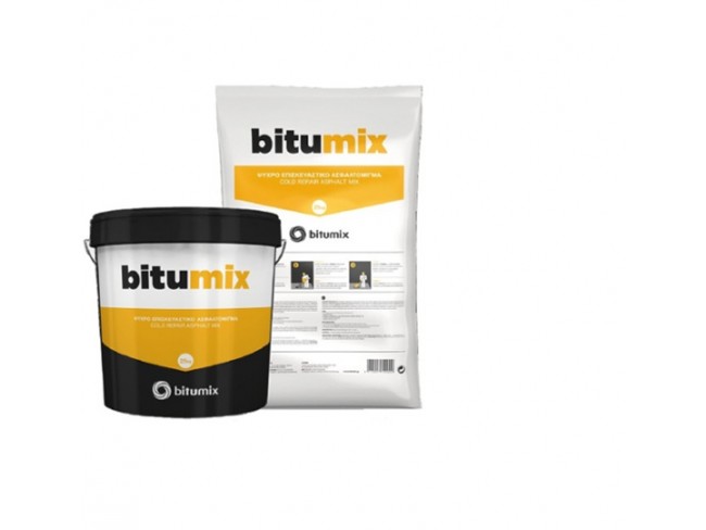 BITUMIX - 25kg - Ψυχρό επισκευαστικό ασφαλτόμιγμα για πλήρωση και επισκευή λακούβων στους δρόμους.