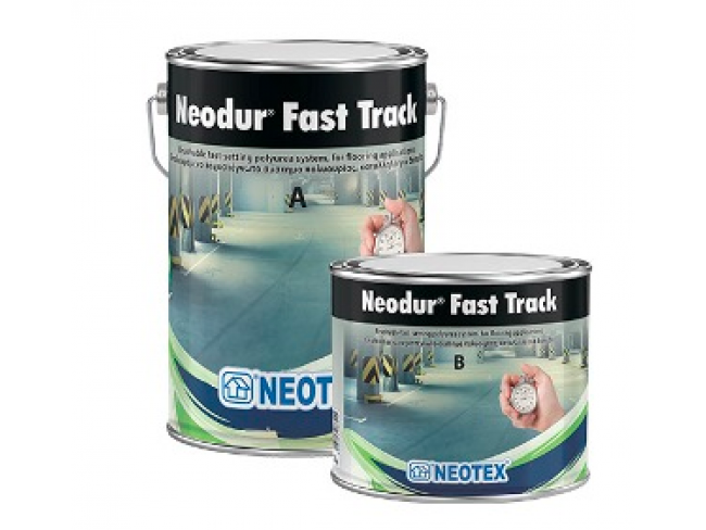 NEOTEX- Neodur Fast Track - 5kg - Επαλειφόμενο ταχυστέγνωτο αλειφατικό σύστημα πολυουρίας, κατάλληλο για δάπεδα.