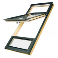 Παράθυρο Στέγης FAKRO FDY-V DUET Prosky 94x235cm με ανυψωμένο άξονα περιστροφής, με αυτόματη θυρίδα αερισμού V40P και ενεργειακό υαλοπίνακα U3