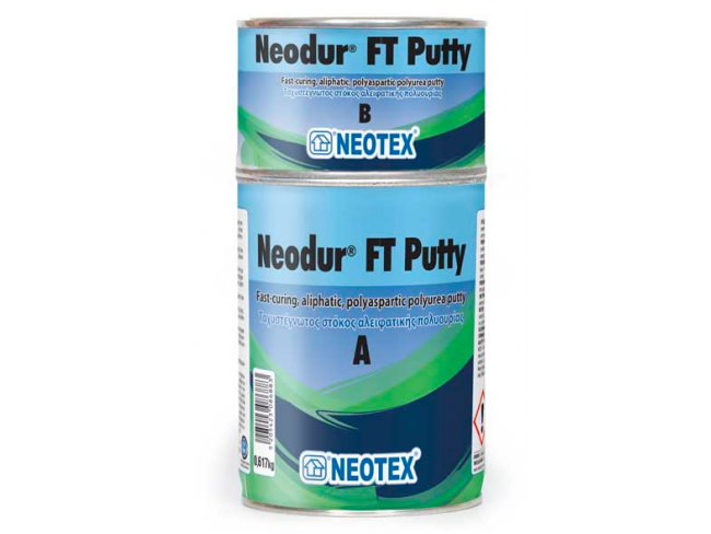 NEOTEX - Neodur FT Putty - 1kg - Ταχυστέγνωτος στόκος αλειφατικής πολυουρίας.