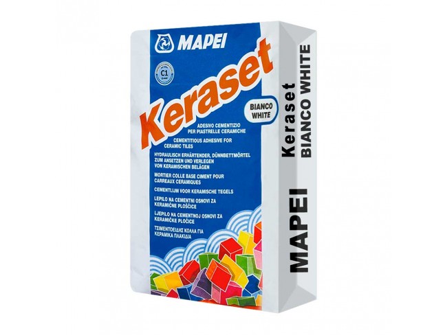 MAPEI - KERASET C1 ΛΕΥΚΗ ΚΟΛΛΑ ΠΛΑΚΙΔΙΩΝ 25kg