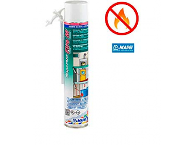 MAPEI - MAPEPUR FIRE FOAM M (ΧΕΙΡΟΣ) 750ml. Πολυουρεθανικός συγκολλητικός αυτοδιογκούμενος αφρός.