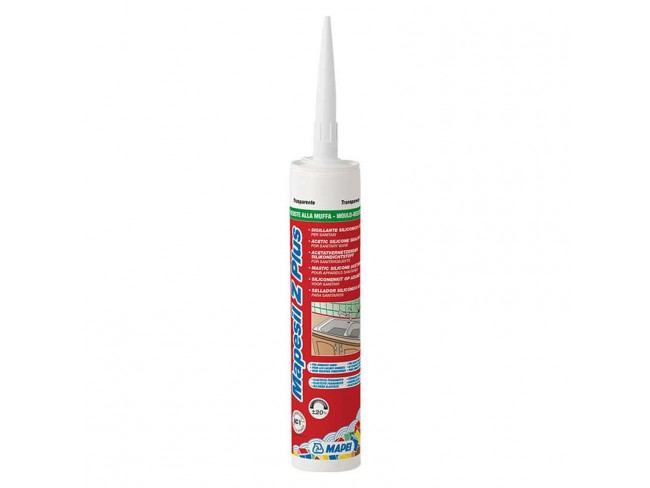 MAPEI - MAPESIL Z PLUS - 280ml - Σιλικόνη οξικού πολυμερισμού, ανθεκτική στη μούχλα για είδη υγιεινής και μετακινήσεις μέχρι 20%.