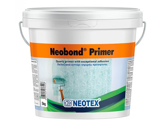 NEOTEX - Neobond Primer 15kg - Ισχυρό αστάρι πρόσφυσης με χαλαζιακή άμμο μεσαίας και αδρής κοκκομετρίας για βελτίωση πρόσφυσης κονιαμάτων πάνω σε λεία υποστρώματα.