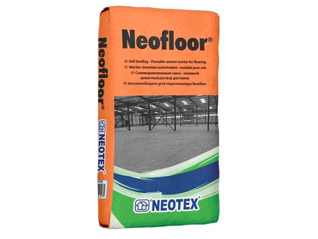 NEOTEX - Neofloor - ΓΚΡΙ  25kg - Αυτοεπιπεδούμενο χυτό τσιμεντοκονίαμα δαπέδων.
