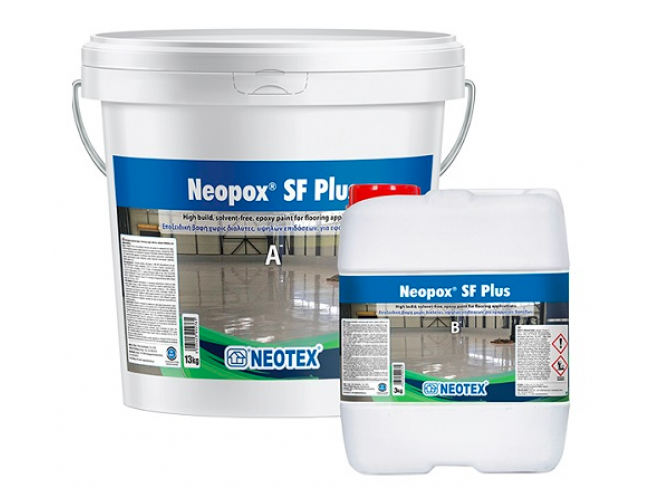 NEOTEX - Neopox SF Plus - 16kg -  Εποξειδική βαφή δύο συστατικών χωρίς διαλύτες, υψηλών επιδόσεων και αυξημένου πάχους, για εφαρμογές δαπέδων.