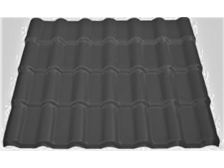 ΠΛΑΣΤΙΚΟ ΚΕΡΑΜΙΔΙ (ΓΚΡΙ ΧΡΩΜΑ) ASA-PVC  ΦΥΛΛΟ ΔΙΑΣΤΑΣΕΩΝ 306cm ΜΗΚΟΣ x 104cm ΠΛΑΤΟΣ -  10 ΧΡΟΝΙΑ ΕΓΓΥΗΣΗ 