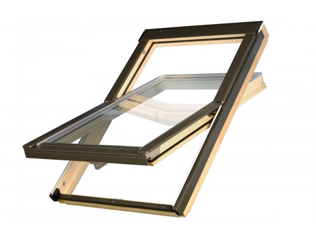 Optilight KRONMAT Ενεργειακό παράθυρο στέγης- οροφής- σοφίτας  (Κεντρικού άξονα περιστροφής) με στεγάνωση TH για κεραμίδια +10 χρόνια εγγύηση. 114x118cm