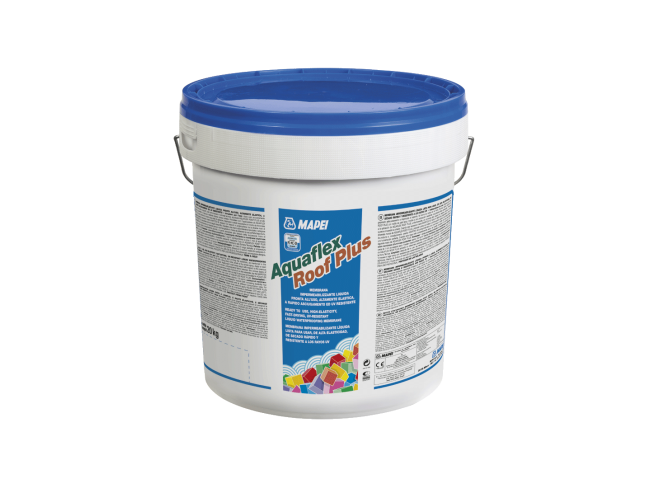 MAPEI - AQUAFLEX ROOF PLUS HR - 20kg - ΛΕΥΚΟ -  Υγρή, στεγανωτική μεμβράνη με υψηλό συντελεστή ανάκλασης και εκπομπής θερμικής ακτινοβολίας, με δείκτη ηλιακής ανάκλασης (SRI) 107.