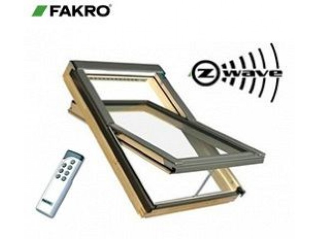 FAKRO - FTP V - U3 Z-WAVE Ηλεκτρικό περιστρεφόμενο παράθυρο στέγης κεντρικού άξονα. Με στεγάνωση ΕHN Fakro (για όλους τους τύπους κεραμιδιού).  +10 χρόνια εγγύηση. 66x98