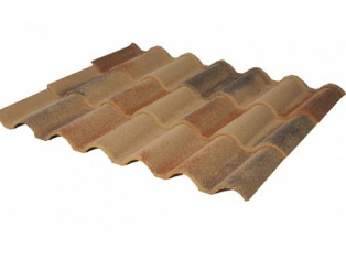 Μεταλλικό κεραμίδι,Metrotile Romana (Terracotta-Tuscany) με επικάλυψη φυσικής πέτρας, 6 φορές ελαφρύτερο από κοινό κεραμίδι, εγγύηση 30 χρόνια