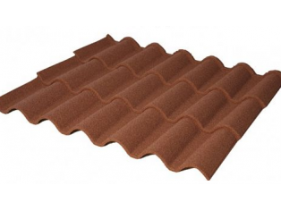 Μεταλλικό κεραμίδι METROTILE ROMANA TERRACOTTA, με επικάλυψη φυσικής πέτρας, 6 φορές ελαφρύτερο από κοινό κεραμίδι, εγγύηση 30 χρόνια.