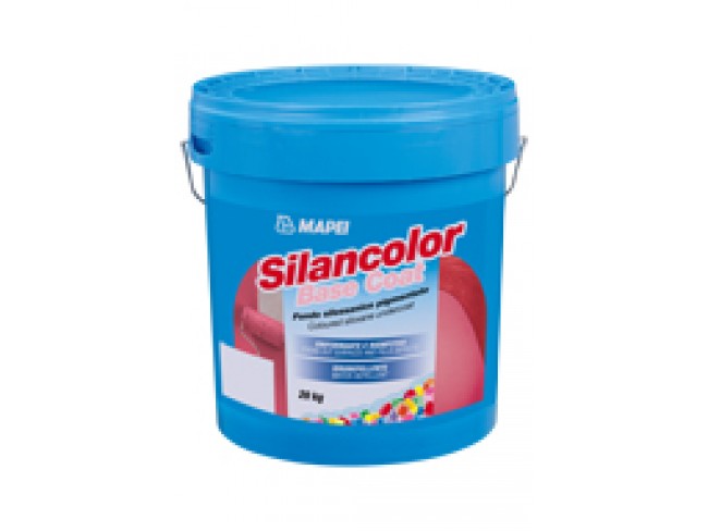 MAPEI - SILANCOLOR BASE COAT - 20 kg. - Υδρόφοβη έγχρωμη υπόβαση, με βάση ρητίνες σιλοξάνης, με λείο τελείωμα. 