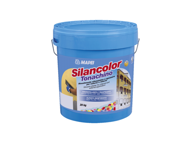 MAPEI - SILANCOLOR TONACHINO - CATEGORY 1-25kg - Υδρόφοβο διαπνέον επίχρισμα, με βάση ρητίνες σιλοξάνης, για εξωτερικές και εσωτερικές επιφάνειες. 