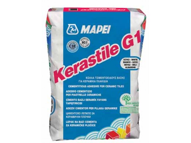 MAPEI KERASTILE G1 - ΛΕΥΚΗ - 25kg - C1TE - Κόλλα τσιμεντοειδούς βάσης για κεραμικά πλακίδια (πάχος κόλλας έως 10mm)