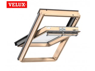 Παράθυρα Velux GGL κεντροπεριστροφικά 134x160cm. Με αρμοκάλυπτρα EDW για στέγες με κλασσικά κεραμίδια. 10 χρόνια εγγύηση VELUX. 