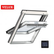 Velux GGU Integra Ηλεκτρικό παράθυρο με ασύρματο άνοιγμα και κλείσιμο. 78x160cm. Με αρμοκάλυπτρα EDW για στέγες με κλασσικά κεραμίδια. 10 χρόνια εγγύηση VELUX. 