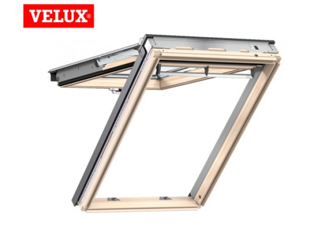 Παράθυρα Velux GPL ανοιγόμενα προς τα επάνω 55x118cm. Με αρμοκάλυπτρα EDW για στέγες με κλασσικά κεραμίδια. 10 χρόνια εγγύηση VELUX.