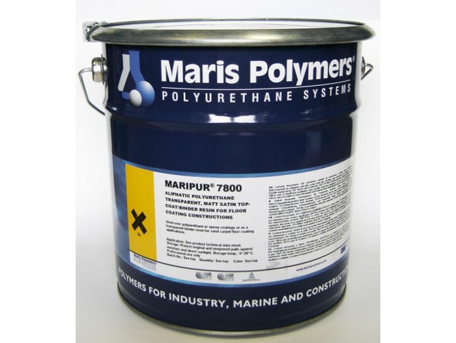 MARIS POLYMERS - MARIPUR 7800 - 20kg -Σκληρή διαφανής SATINE-MAT χωρίς διαλύτες αλοιφατικής πολυουρεθανικής βάσεως ενός συστατικού επίστρωση και για εφαρμογές BINDER
