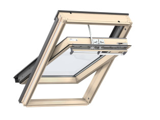 Velux GGL Integra Ηλεκτρικό παράθυρο με ασύρματο άνοιγμα και κλείσιμο. 55x118cm. Με αρμοκάλυπτρα EDW για στέγες με κλασσικά κεραμίδια. 10 χρόνια εγγύηση VELUX. 