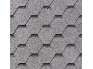 Ασφαλτικά κεραμίδια IKO Βελγίου Superglass Hex Εξαγωνικά(ρόμβος)  Armourshield  ΓΚΡΙ(Granite Grey Ultra 28) (Tegola)