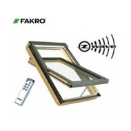 FAKRO Ηλεκτρικό περιστρεφόμενο παράθυρο στέγης κεντρικού άξονα FTP V - U3 Z-WAVE  Με στεγάνωση ΕHN Fakro (για όλους τους τύπους κεραμιδιού).  +10 χρόνια εγγύηση. 78x118