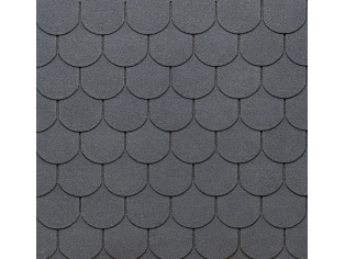 Ασφαλτικά κεραμίδια Premium Traditional  (κυκλικά), TEGOLA CANADESE - ΓΚΡΙ- ΑΝΘΡΑΚΙ - SLATE GREY (066) (3,05m²/δέμα)