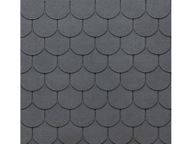 Ασφαλτικά κεραμίδια Premium Traditional  (κυκλικά), TEGOLA CANADESE - ΓΚΡΙ- ΑΝΘΡΑΚΙ - SLATE GREY (066) (3,05m²/δέμα)