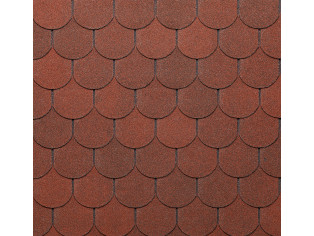 Ασφαλτικά κεραμίδια Premium Traditional  (κυκλικά), TEGOLA CANADESE - ΚΟΚΚΙΝΟ  ANTIQUE RED 400 (3,05m²/δέμα)