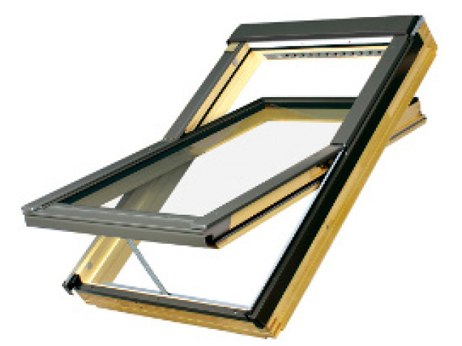 FAKRO Ηλεκτρικό περιστρεφόμενο παράθυρο στέγης κεντρικού άξονα FTP V - U3 Z-WAVE  Με στεγάνωση ΕHN Fakro (για όλους τους τύπους κεραμιδιού).  +10 χρόνια εγγύηση. 78x118