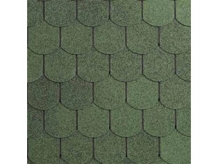 Ασφαλτικά κεραμίδια IKO Βελγίου Number One ημικυκλικά ΠΡΑΣΙΝΟ (TEGOLA)