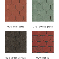Ασφαλτικά κεραμίδια Premium Traditional  (κυκλικά), TEGOLA CANADESE (παλέτα).