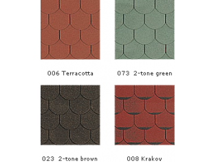 Ασφαλτικά κεραμίδια Premium Traditional  (κυκλικά), TEGOLA CANADESE (παλέτα).