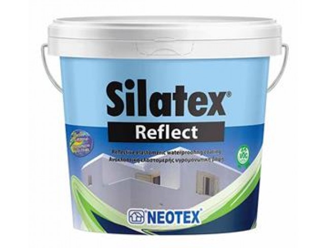 NEOTEX - Silatex Reflect - 10lt - ΛΕΥΚΟ - Ανακλαστική ελαστομερής υγρομονωτική βαφή με θερμομονωτικές ιδιότητες.