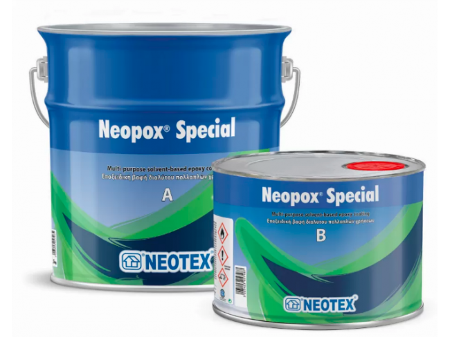 NEOTEX - Neopox Special - 10kg - Υψηλών επιδόσεων εποξειδική βαφή κατάλληλη για επιφάνειες που δέχονται μεγάλες μηχανικές καταπονήσεις.