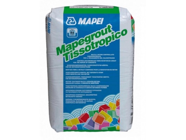 MAPEI - MAPEGROUT THIXOTROPIC ΓΚΡΙ - 25kg- Ινοπλισμένο, θιξοτροπικό, μη συρρικνούμενο κονίαμα για επισκευή σκυροδέματος.