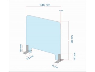 ΠΡΟΣΤΑΤΕΥΤΙΚΟ ΔΙΑΧΩΡΙΣΤΙΚΟ ΣΥΝΑΛΛΑΓΩΝ ΑΠΟ ΠΛΕΞΙΓΚΛΑΣ - Π type - Συναρμολογούμενο 85 X 100cm.