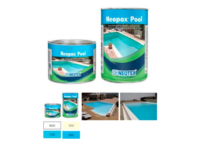 NEOTEX - Neopox Pool - Εποξειδική βαφή 2 συστατικών, με φίλτρα UV, ιδανική για προστασία και διακόσμηση της πισίνας. 