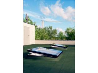 FAKRO - Παράθυρο ταράτσας DEF με ηλεκτρικό μηχανισμό ανοίγματος και ενεργειακό υαλοπίνακα τριπλής υάλωσης DU6.  FAKRO - Παράθυρο ταράτσας DEF με ηλεκτρικό μηχανισμό ανοίγματος και ενεργειακό υαλοπίνακα τριπλής υάλωσης DU6.